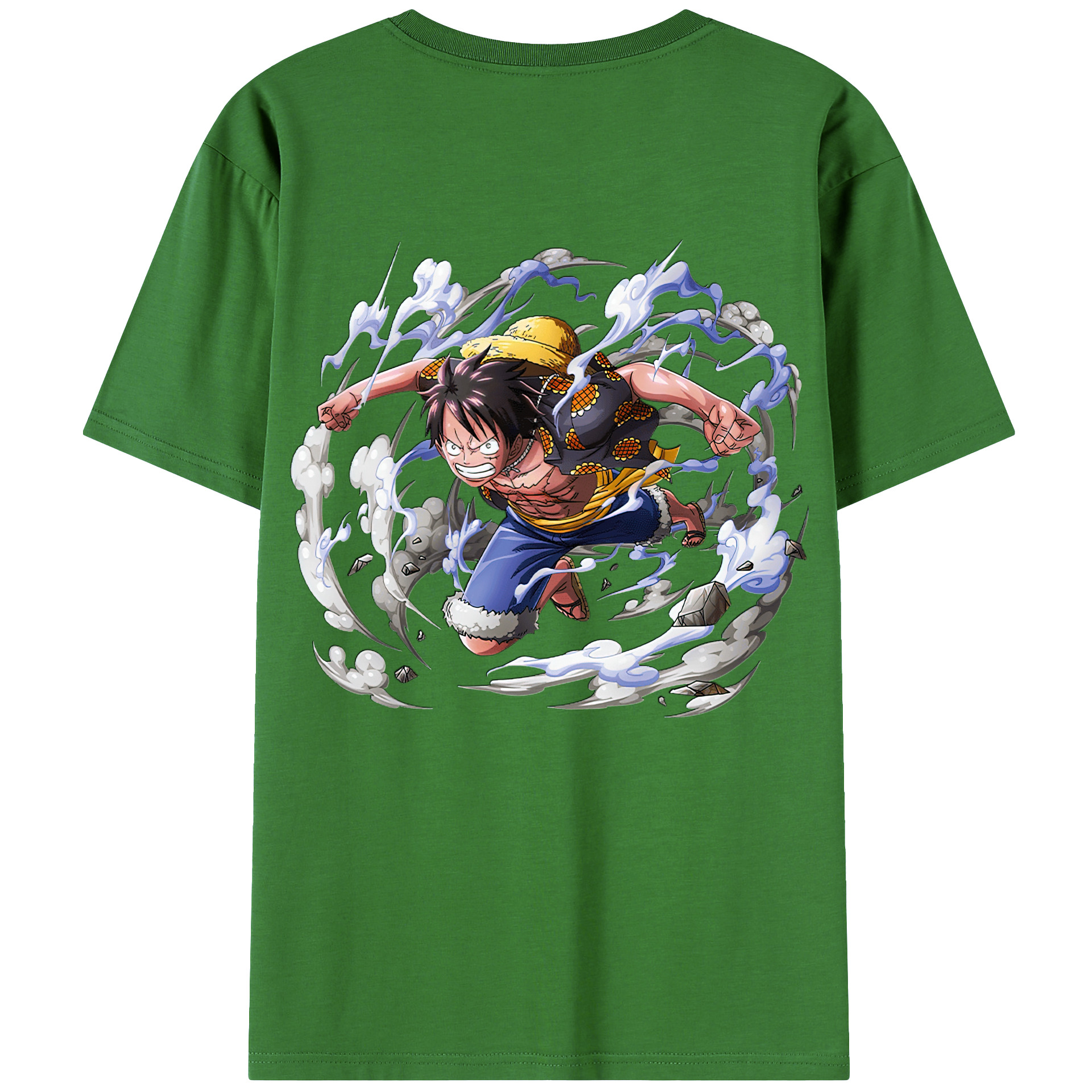 ワンピース モンキー・D・ルフィ ONE PIECE Monkey D. Luffy レディース半袖Tシャツ(バックプリント)